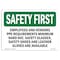 Signmission OSHA, Employees & Vendors PPE Requirements Minimum, 10in X 7in Rigid Plastic, 10" W, 7" H, Landscape OS-SF-P-710-L-10586 - alternate 1